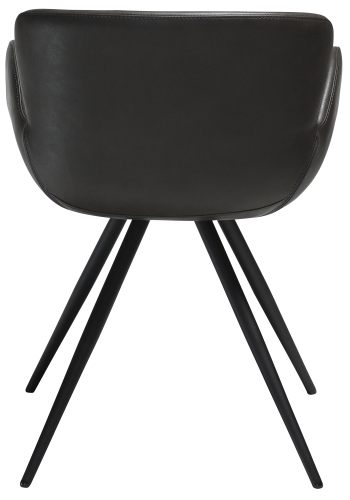 DAN-FORM GAIA Lenestol Vintage grtt kunstskinn med svarte ben