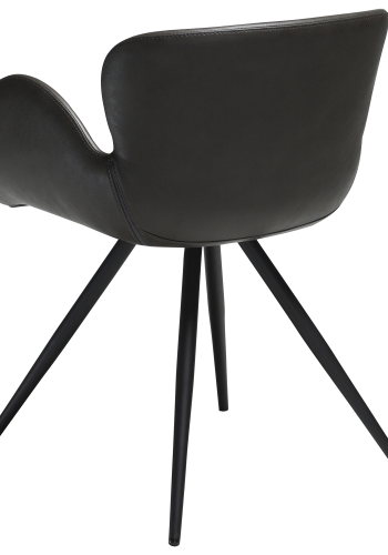 DAN-FORM GAIA Lenestol Vintage grtt kunstskinn med svarte ben