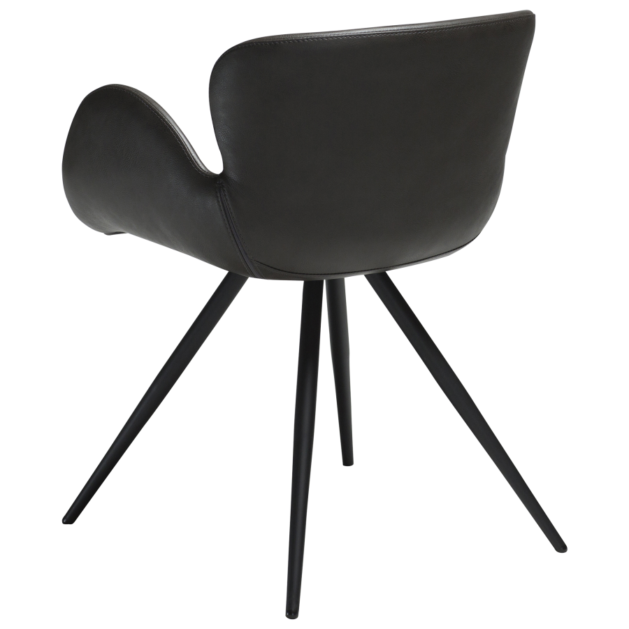 DAN-FORM GAIA Lenestol Vintage grtt kunstskinn med svarte ben