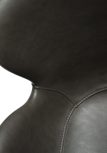 DAN-FORM GAIA Lenestol Vintage grtt kunstskinn med svarte ben