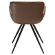 DAN-FORM GAIA Lenestol Vintage lys brunt kunstskinn med svarte ben