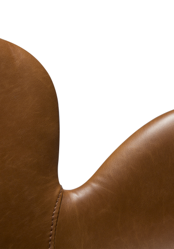 DAN-FORM GAIA Lenestol Vintage lys brunt kunstskinn med svarte ben