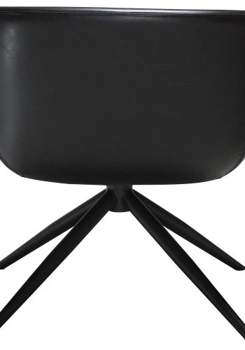 DAN-FORM Gaia Ftölj, med Armstöd - Vintage Svart Konstläder och Svart Stl