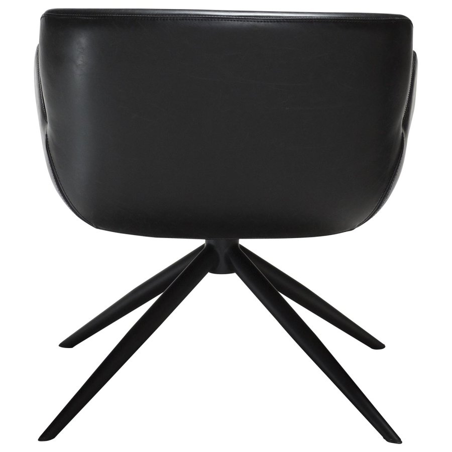 DAN-FORM Gaia Ftölj, med Armstöd - Vintage Svart Konstläder och Svart Stl