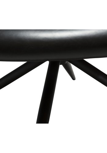 DAN-FORM Gaia Ftölj, med Armstöd - Vintage Svart Konstläder och Svart Stl