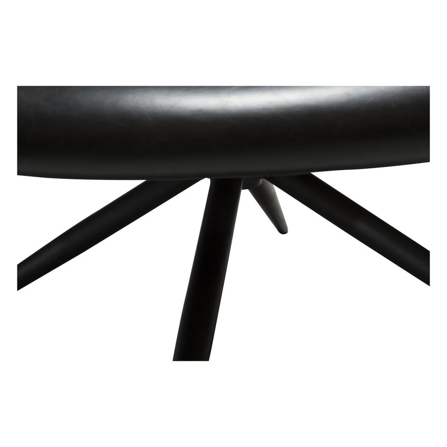 DAN-FORM Gaia Ftölj, med Armstöd - Vintage Svart Konstläder och Svart Stl