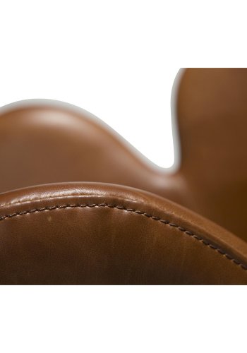 DAN-FORM Gaia Ftölj, med Armstöd - Vintage Ljusbrunt Konstläder och Svart Stl