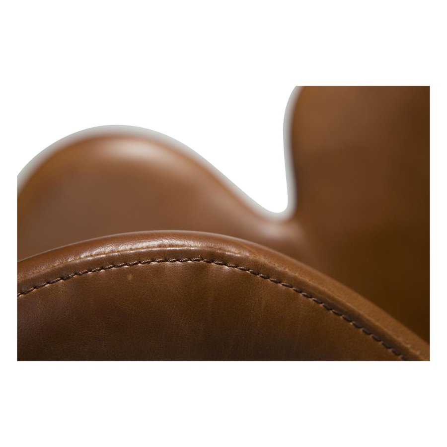 DAN-FORM Gaia Ftölj, med Armstöd - Vintage Ljusbrunt Konstläder och Svart Stl