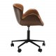 DAN-FORM Gaia kontorstol, med armlener og justerbar hyde - vintage lysebrunt kunstskinn og svart stl