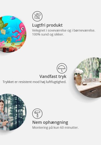 ARTGEIST fototapet - Summer in Santorini, Santorini set gennem vindue (flere størrelser)