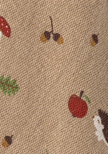 BLOOMINGVILLE MINI Fall Plaid für Kinder, rechteckig - braune recycelte Baumwolle mit Aufdruck (160x130)