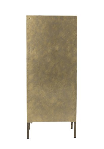 BLOOMINGVILLE Saone Schrank, Messing, gehärtetes Glas (L45xH110xB40 cm)