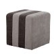BLOOMINGVILLE Flint Pouf, quadratisch – braunes Polyester (45x45)