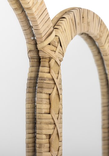 CREATIVE COLLECTION Cardiz Wandspiegel, Natur, Rattan (L80xH80xB2 cm)