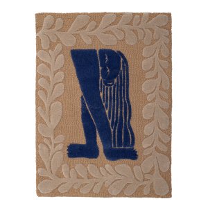 BLOOMINGVILLE Atle väggdekoration, rektangulär - brun ull (93x70)