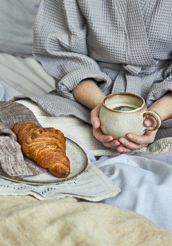 BLOOMINGVILLE Sandrine servisesett - naturlig steinty (sett med 12)