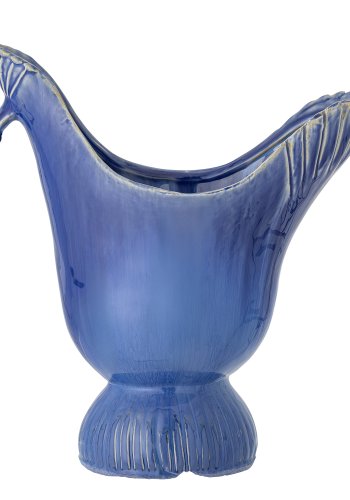 CREATIVE COLLECTION Wylie Vase, Blau, Steingut