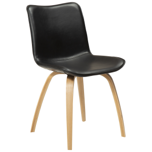 DAN-FORM GLEE spisebordsstol - Vintage sort kunstlder og natur egetr