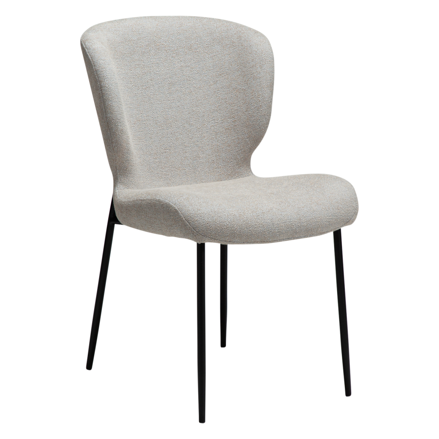 DANFORM Glory spisebordsstol - Cashmere bouclstof og sort stl