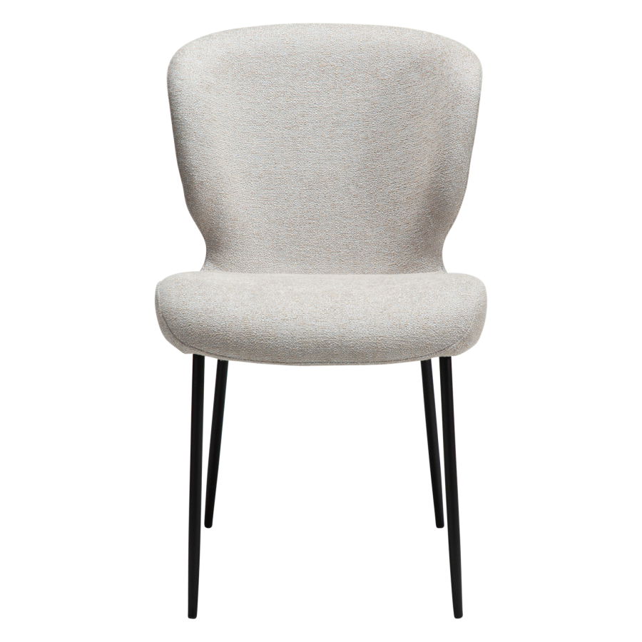 DANFORM Glory spisebordsstol - Cashmere bouclstof og sort stl