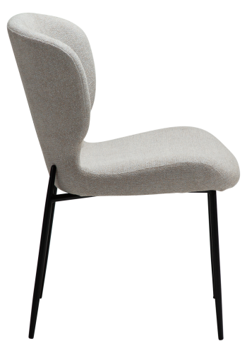 DANFORM Glory spisebordsstol - Cashmere bouclstof og sort stl