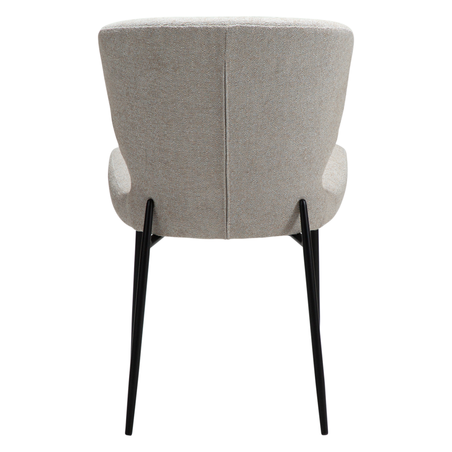 DANFORM Glory spisebordsstol - Cashmere bouclstof og sort stl