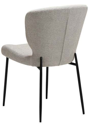 DANFORM Glory spisebordsstol - Cashmere bouclstof og sort stl