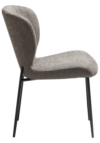 DAN-FORM GLORY spisebordsstol - Major brun boucl stof og sort metal