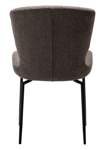 DAN-FORM GLORY spisebordsstol, m. drejefunktion - Major brun boucl stof og sort metal