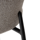 DAN-FORM GLORY spisebordsstol - Pebble earth boucl stof og sort metal