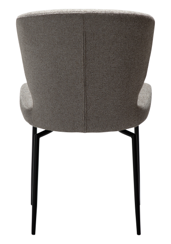 DAN-FORM GLORY spisebordsstol, m. drejefunktion - Pebble earth boucl stof og sort metal