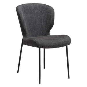 DANFORM Glory spisebordsstol - Raven sort bouclstof og sort stl