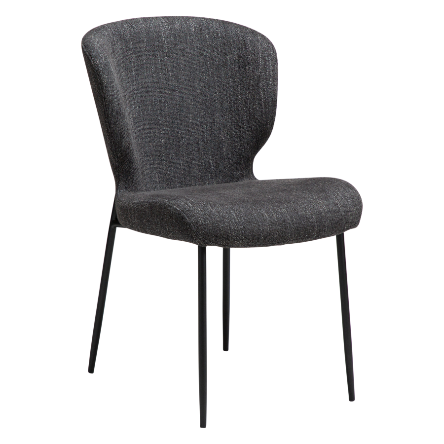 DANFORM Glory spisebordsstol - Raven sort bouclstof og sort stl