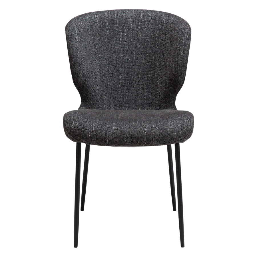 DANFORM Glory spisebordsstol - Raven sort bouclstof og sort stl