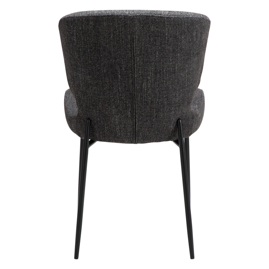 DANFORM Glory spisebordsstol - Raven sort bouclstof og sort stl