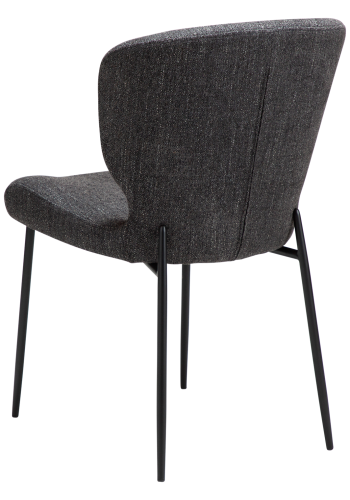 DANFORM Glory spisebordsstol - Raven sort bouclstof og sort stl