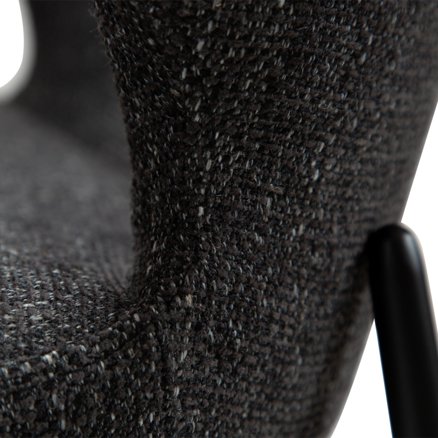 DANFORM Glory spisebordsstol - Raven sort bouclstof og sort stl