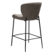 DAN-FORM GLORY barstol, m. rygln og fodsttte - Major brun boucl stof og sort metal