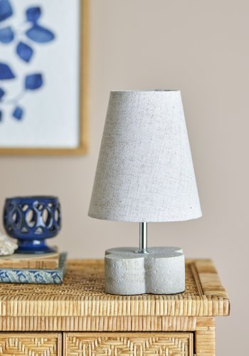 CREATIVE COLLECTION Foglio Tischleuchte, Natur, Polyresin (T16xH28,5 cm)