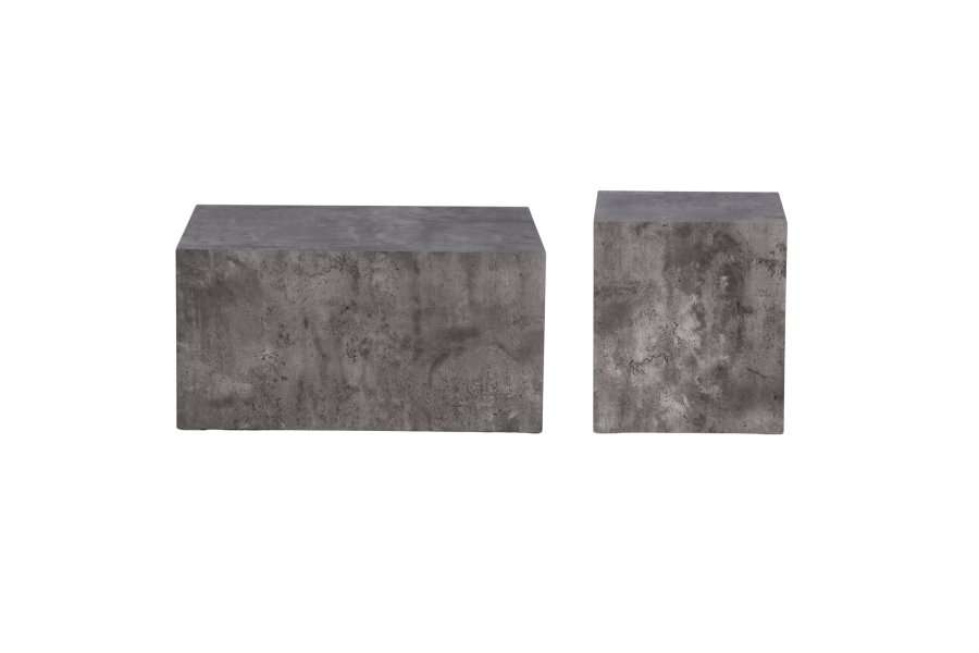 VENTURE DESIGN York salongbord - MDF med gr marmorlook (sett med 2)