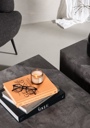 VENTURE DESIGN York salongbord - MDF med gr marmorlook (sett med 2)