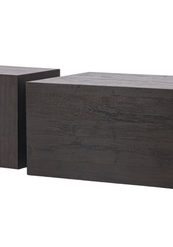 VENTURE DESIGN York salongbord - mocca MDF med 3D papir (sett med 2)