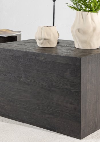 VENTURE DESIGN York salongbord - mocca MDF med 3D papir (sett med 2)