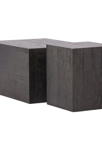 VENTURE DESIGN York salongbord - mocca MDF med 3D papir (sett med 2)