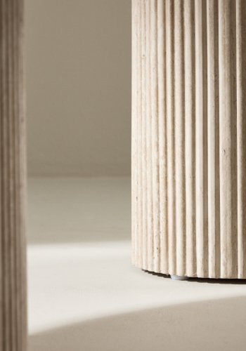 VENTURE HOME Hrn Salongbord 80x38 cm + 50x45 cm - Travertin-look