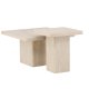 VENTURE HOME Qvart salongbord 80x80x46 cm + 50x50x56 cm - Travertin-utseende