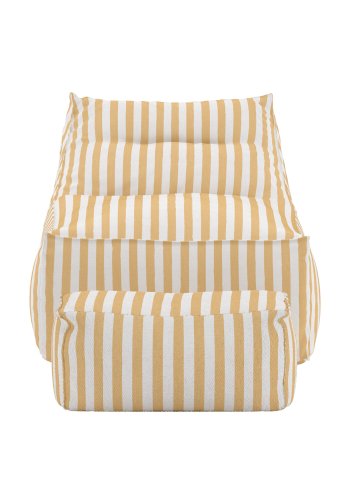 VENTURE HOME Redang Relaxbag + Redang Ottoman Vit/Gulrandig