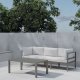 VENTURE HOME Copacabana soffgrupp 2 + 1 med bord - Brun / Vit Boucl�