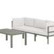 VENTURE HOME Copacabana soffgrupp 2 + 1 med bord - Brun / Vit Boucl�