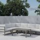 VENTURE HOME Copacabana H�rnsoffa 3 + 3 med Bord - Brun / Vit Boucl�